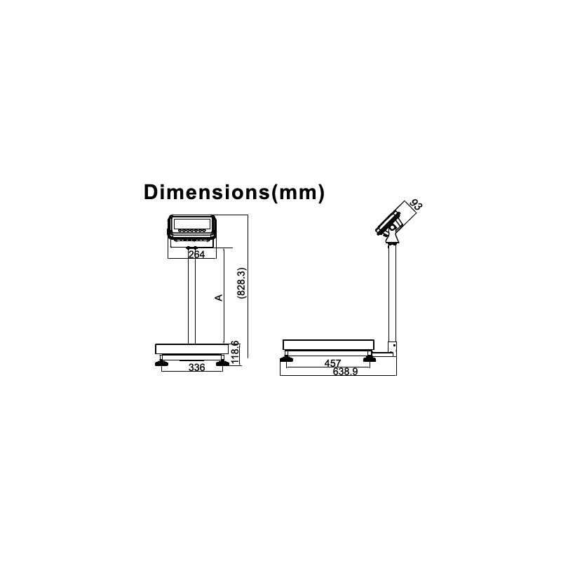 Ustensile de cuisine Gram Balance Electronique Professionnel 30 kg  Z3T-F2-30 - - - Inox 500x400x122mm